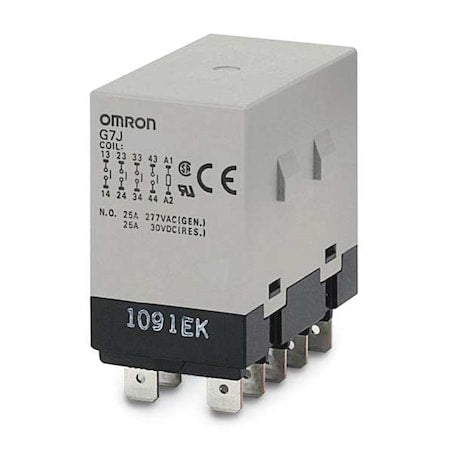 Omron G7J-2A2B-T-W1-AC100/120 - W-Bracket, Enclosed Power Relay, Square, 25 A, 10 Pins, Quick Connect
