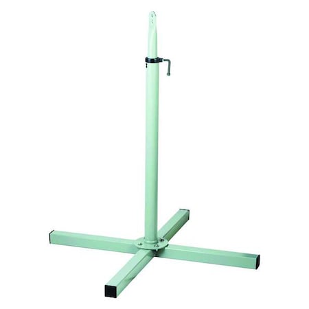 Dayton 1ZCP4 - Open Base Pedestal Floor Fan, 41-1/2 in to 58-1/2 in H, 38 in L, Polyester Powder Coated Steel, Gray