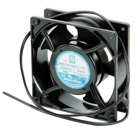 Wiegmann WA4AXFN - Axial Fan, Square, 115 V AC, Plastic/Steel, 4 11/16 in W.