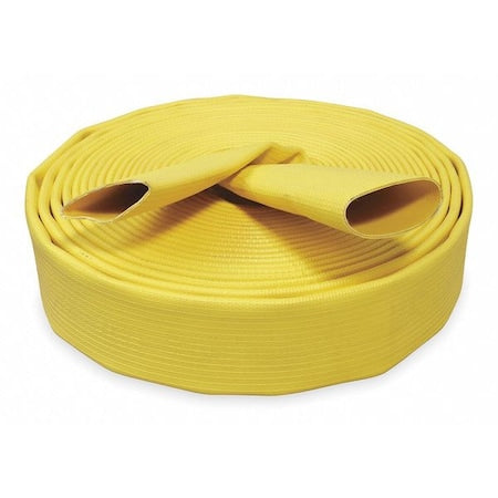 RCY400-100-G - 4" ID x 100 ft Rubber Water Discharge Hose 200 PSI YL