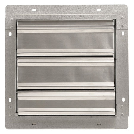 Dayton 1C742 - 12 in 15"H-W 5.75"L Alu Wall Backdraft Dampr, 12-1/2 in x 12-1/2 in, Aluminum