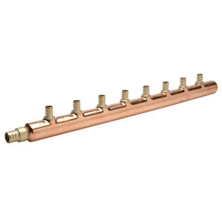 Zurn QCM43-8GX - PEX Manifold, Copper, PEX, 19-1/2 In. L