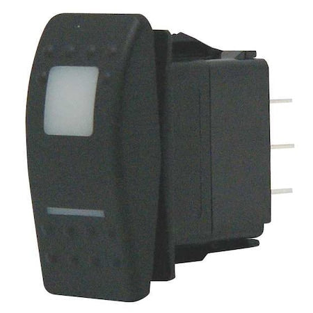 Carling Technologies V1D1B60B-ARC00-000 - Lighted Rocker Switch, SPST, 3 Connections