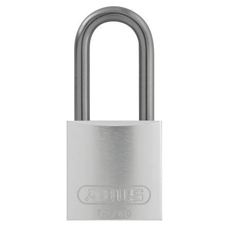 Abus 72 HB/40-40 KAx6 Silver - Lockout Padlock, Keyed Alike, Aluminum, Silver, 1 1/2 in Shackle Height, 1 1/2 in Body Width, 6 PK