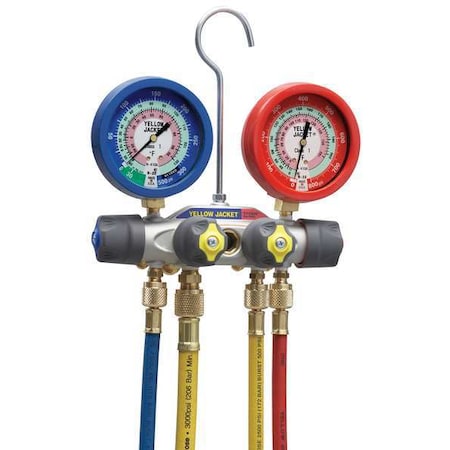Yellow Jacket 49977 - Manifold Gauge Set,5 ft L,3/8 in Gauge