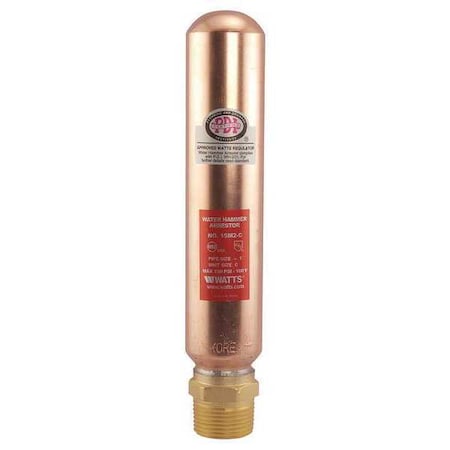 Watts 1 LF15M2-C - Water Hammer Arrestor,1 In MNPT,Copper