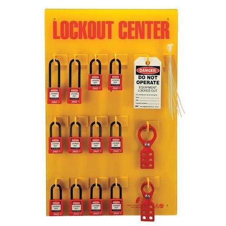 Zing 7115 - Lockout Station,Filled,12 Padlocks