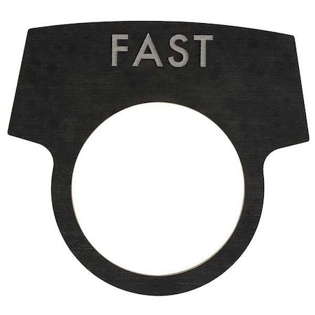 Appleton Electric LNPSL0WQ - Legend Plate,Slow,White/Black,Half-Round