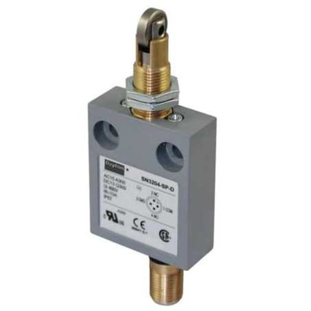 Dayton 12T953 - Limit Switch, Cross Roller, Plunger, SPDT, 10 A at 300 V AC, Actuator Location: Top