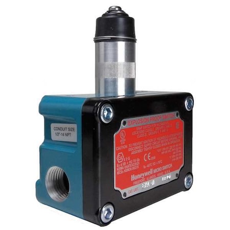 Honeywell EX-N15 - Explosion Proof Limit Switch, Plunger, 1 NC/1 NO, 10 A at 480 V AC, Actuator Location: Top