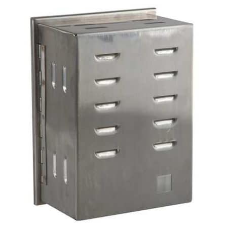 N/A 13J047 - Universal Thermostat Guard, Stainless Steel, Outside Width: 6 1/4 in