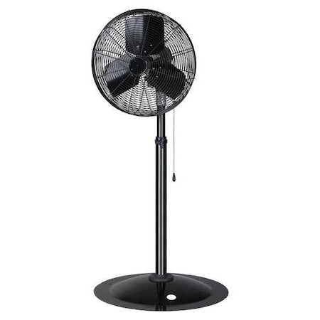 Dayton 13V399 - Light Duty Industrial Fan, Pedestal Mount, 20 in Blade Dia, 120 V, 5,100/6,200 cfm, Oscillating