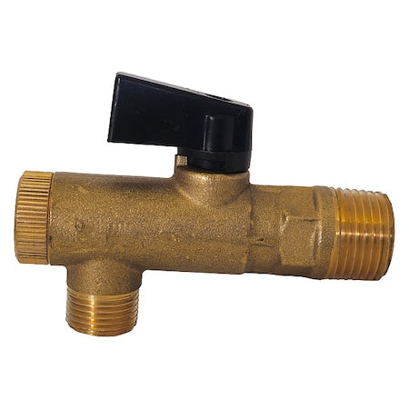 Speedaire 8508-3 - Brass Filter Ball Valve,Ang.,MNPT,3/8 In