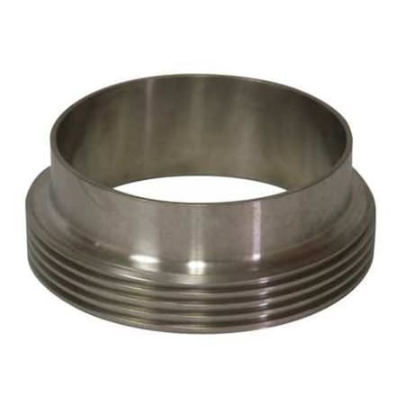 15A3.0 - 3" Bevel Seat T304 SS Threaded Long Ferrule