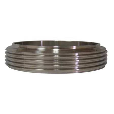 15TR3.0 - 3" Bevel Seat T304 SS Threaded Short Ferrule