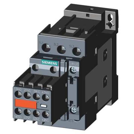 Siemens 3RT20241AK643MA0 - IEC Magnetic Contactor, 2 NC/2 NO, 110 V-120 V AC, 3 P, Non-Reversing, Screw