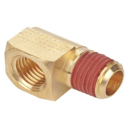 Parker VS2202PA-4-4 - 90 Degree Extruded Street Elbow Brass Extruded Street Elbow, 90 Degrees, 1/4 in Female NPT X 1/4 in