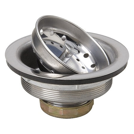 131-201DP - Strainer,Silver,1 in H,4 1/2 in Dia,PK2