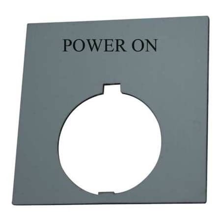 Eaton HT8SP80 - Legend Plate,Power On,Wht/Blk,Rectangular