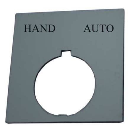 Eaton HT8SP39 - Legend Plate,Hand Auto,Wht/Blk,Rectangular