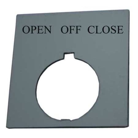 Eaton HT8SP53 - Legnd Plat,Open Off Close,Wht/Blk,Rectangle