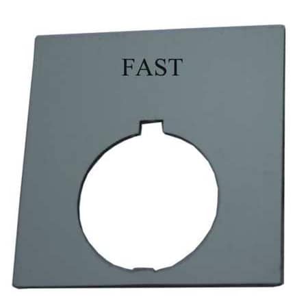 Eaton HT8SP75 - Legend Plate,Fast,White/Black,Rectangular