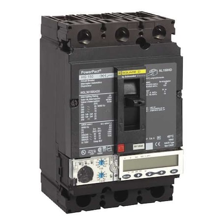 Square D HGL36060U43X - Molded Case Circuit Breaker, POWERPACT H Series, 60 A, 3 Pole, 600 V AC, 65k A at 240 V AC