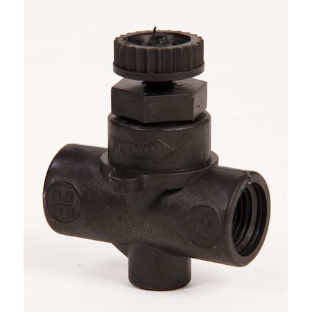 Hayward Flow Control NVA4037T - Needle Valve, Straight, PP/FPM, 3/8", Threaded
