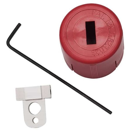Brady 64540 - Air Line Regulator Lockout, Red, Aluminum; Fiberglass Reinforced Nylon, 1 Max. No. of Padlocks
