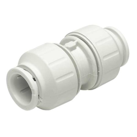 John Guest PEI0420 - Push-Fit Coupling Fitting, 1/2 in Tube Size, Plastic, White