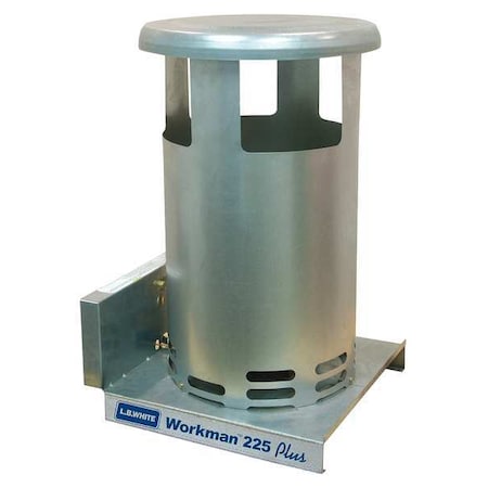 L.B. White CV225CZPD11001B - Portable Gas Floor Heater, Liquid Propane, Matchless Piezo, 45,000 to 225,000 Btu H, 16 1/2 in L