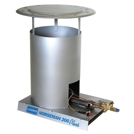 L.B. White 900-320C - Portable Gas Floor Heater, Liquid Propane, Matchless Piezo, 200,000 Btu H, 18 in L