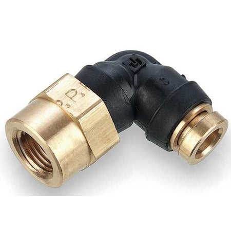 Legris 370PTCR-6-2 - Swivel Elbow, Brass, Black