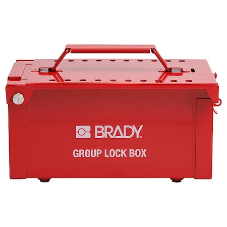 Brady 175461 - Group Lockout Box,6.75 in H,Red