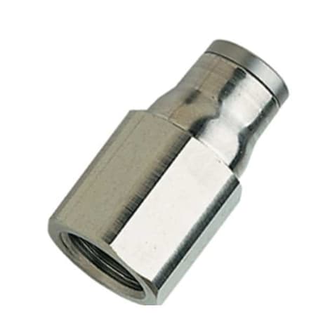 Legris 3614 06 10 - Push-Fit Adapter Fitting, 1/4 in Tube Size, Brass, Silver