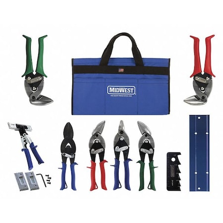 Midwest MWT-HVACKIT03 - Platinum HVAC Tool Kit,9 pcs.