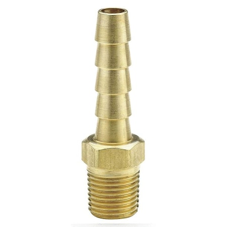 Parker L125HBL-4-4 - Straight, Brass, Barbed 1/4", MNPT 3/16"