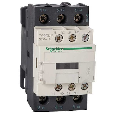 Schneider Electric T02CN13G7 - 120 VAC Non-Reversing Magnetic Contactor 3 P 27 A NEMA 1