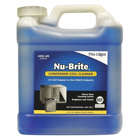 Nu-Calgon 4291-05 - Condenser Cleaner,Liquid,2.5 gal,Blue