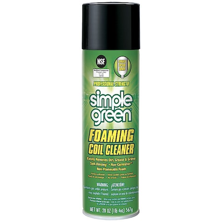 Simple Green 0110001213418 - Foaming Coil Cleaner, 20 oz Aerosol Can, White