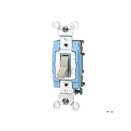 Leviton 1203-LHI - Toggle 3-Way 15 A Illum Ind Gr Ivory