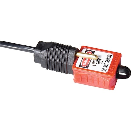 Master Lock S2005 - Plug Lockout,Red,5/16 In.D