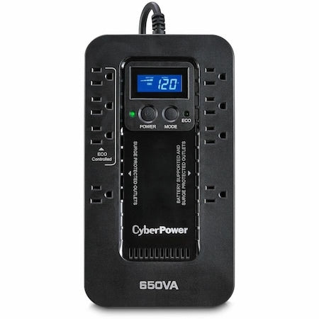 Cyberpower EC650LCD - UPS System, Standby, Out: 120 V AC In: 120 V AC