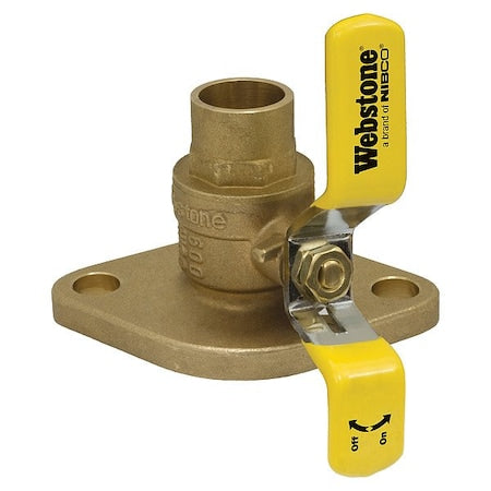 Webstone 50406HV - 1-1/2" Flanged 3-Way Brass Ball Valve