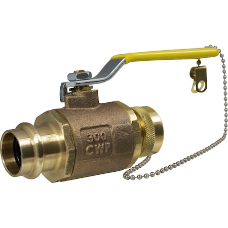 Apollo Valves 77W104HCA - Manual 2-Way Ball Valve,Press,Bronze