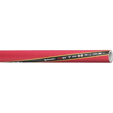 Continental DNK100-50 - 1" X 50' RED DRINKLINE EPDM BULK