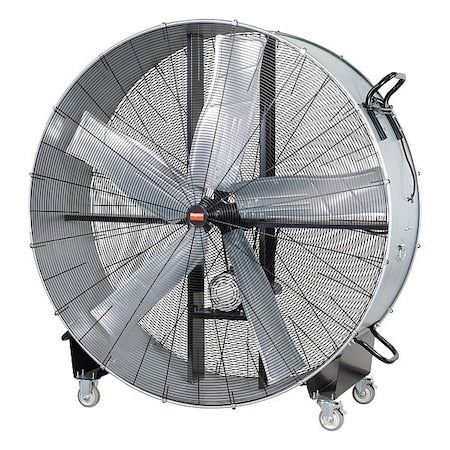 Dayton 855DZ2 - Portable Fan,60in Dia,Silver,Mobile