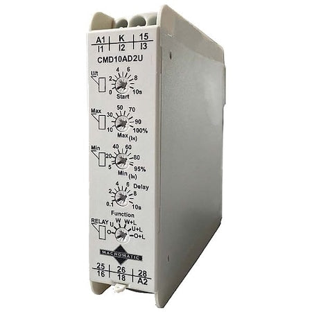 Macromatic CMD10AD2U-G - Multi Fun Currnt Relay,10 A,24-240 VACDC,5 Pin