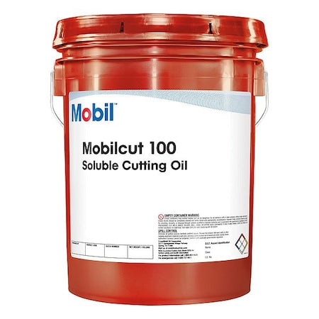 Mobil 126173 - Cutting Oil, Mobilcut 100, Soluble Oil, 5 gal, Pail, Yellow