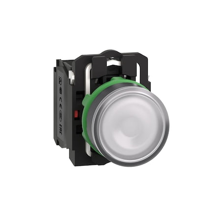 Schneider Electric XB5AW31G5 - Illum Push Button,Full Volt,White,1 NO/1 NC